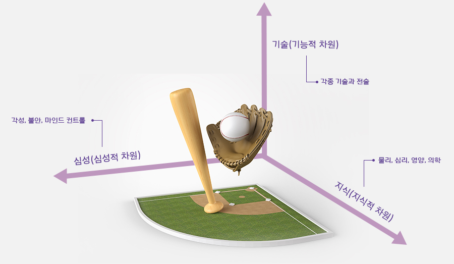 온전한 야구는 이렇게 3차원으로 되어있습니다.