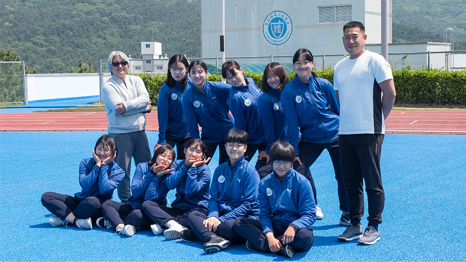 부산체육고등학교 수상부 단체사진